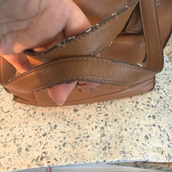 Coach Charlie Carryall Tote F27823 Brown Leather Legacy Shoulder Bag - Picture 6 of 11